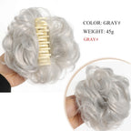 Chignon synthétique à griffes pour femmes, postiche chignon court bouclé, extensions de cheveux à clipser, chignon désordonné, noir, marron