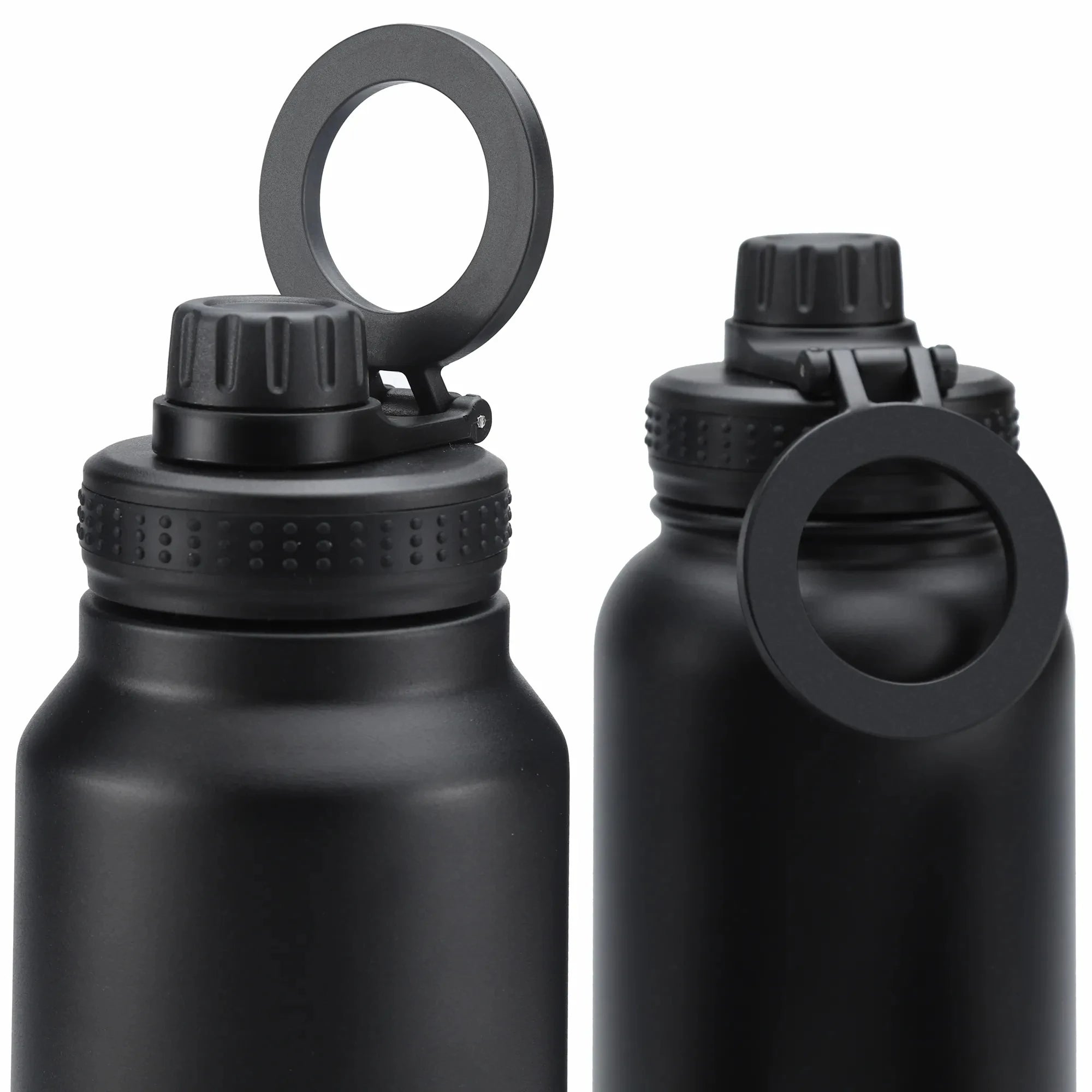 New Custom Magnetic Phone Holder Insulated Vacuum Travel Drinking Flask Magnetic Water Bottle Drinks Cups With Lids and Straws