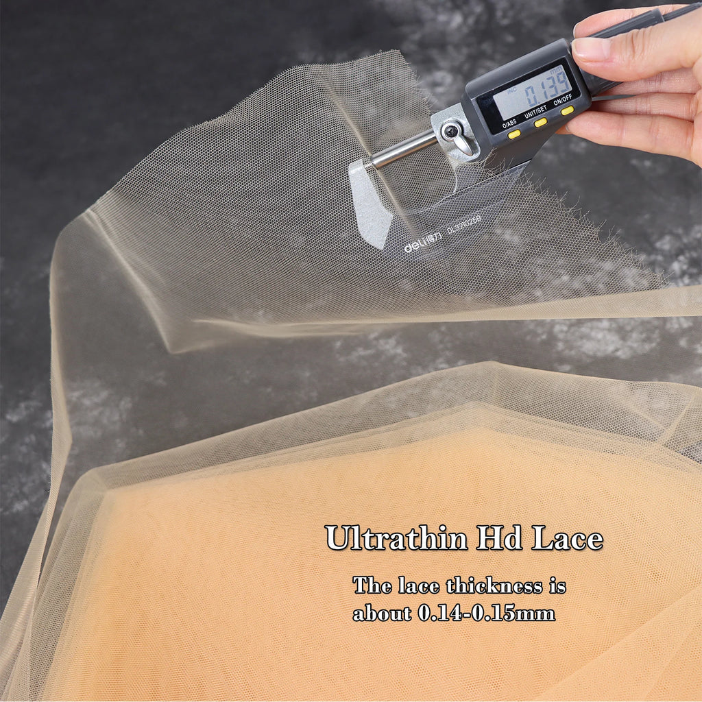 Dentelle Hd Invisible Ultra fine pour la fabrication de perruques, dentelle suisse transparente douce, Base en filet de dentelle Hd véritable, 1 Yard, 90x60cm, accessoires de perruque