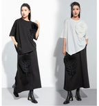 Amax luluE 2024 Design été hauts femmes col rond Floral Patchwork ample décontracté luxe t-shirts dames classique Harajuku vêtements