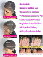 250 densité vague de corps 13x6 Hd dentelle frontale perruque cheveux humains 13x4 Hd pré plumé dentelle perruques pour les femmes 360 pleine dentelle avant perruques de cheveux