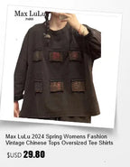 Amax luluE 2024 Design été hauts femmes col rond Floral Patchwork ample décontracté luxe t-shirts dames classique Harajuku vêtements