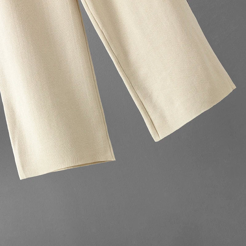 Décontracté tricoté deux pièces femmes ensembles pull à fleurs correspondant ensembles tricot survêtement femmes deux pièces ensemble 2 pièces ensemble d'hiver pour les femmes