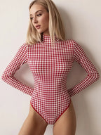 Collants pour femmes, hauts à la mode, body imprimé à manches longues, printemps/été