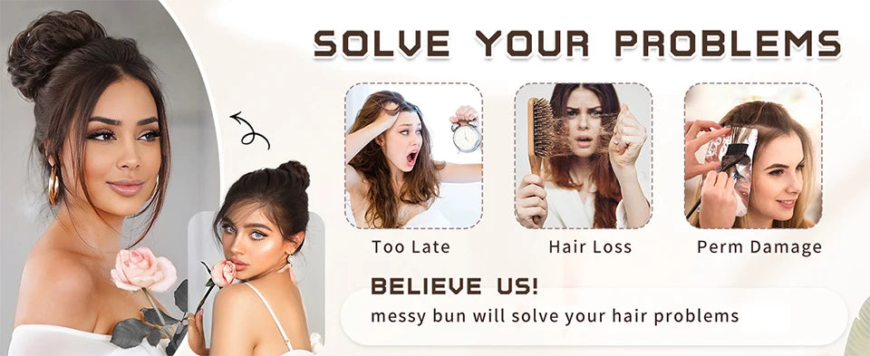 Chignon synthétique à griffes pour femmes, postiche chignon court bouclé, extensions de cheveux à clipser, chignon désordonné, noir, marron