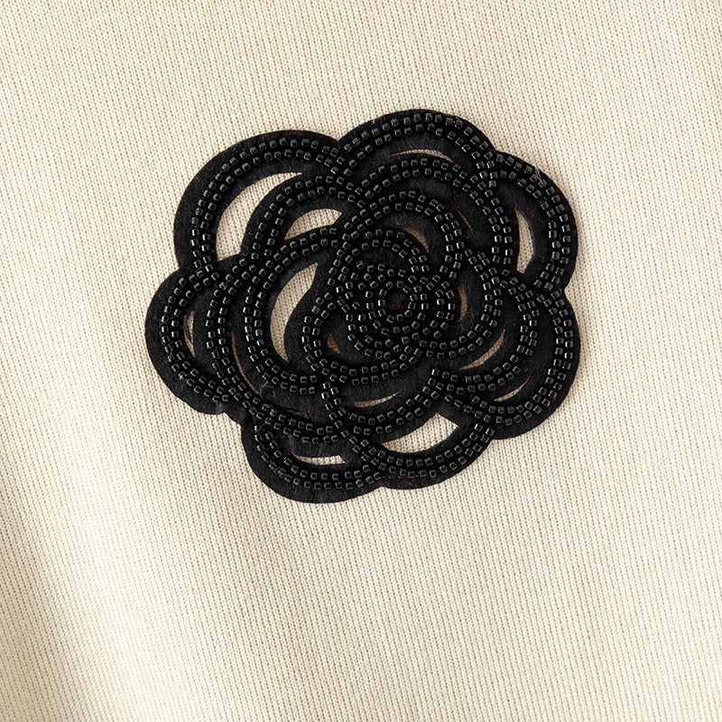 Décontracté tricoté deux pièces femmes ensembles pull à fleurs correspondant ensembles tricot survêtement femmes deux pièces ensemble 2 pièces ensemble d'hiver pour les femmes