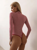 Collants pour femmes, hauts à la mode, body imprimé à manches longues, printemps/été